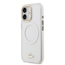Apple iPhone 17 Uyumlu Kılıf Lacoste Orjinal Lisanslı M-safe Şarj Özellikli Gold Timsah Logolu Buzlu Kapak - 15