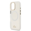 Apple iPhone 17 Uyumlu Kılıf Lacoste Orjinal Lisanslı M-safe Şarj Özellikli Gold Timsah Logolu Buzlu Kapak - 19