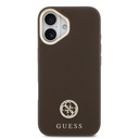 Apple iPhone 17 Uyumlu Kılıf Guess Orjinal Lisanslı M-safe Şarj Özellikli Grained Yazı ve Taşlı 4G Logolu Kapak - 2