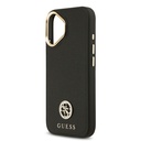 Apple iPhone 17 Uyumlu Kılıf Guess Orjinal Lisanslı M-safe Şarj Özellikli Grained Yazı ve Taşlı 4G Logolu Kapak - 12