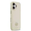 Apple iPhone 17 Uyumlu Kılıf Guess Orjinal Lisanslı M-safe Şarj Özellikli Grained Yazı ve Taşlı 4G Logolu Kapak - 17