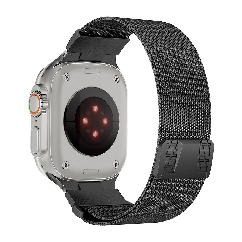 Apple Watch Ultra 49mm Uyumlu Zore KRD-107 Metal Hasır Kordon - 1