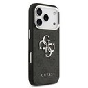 Apple iPhone 17 Pro Uyumlu Kılıf Guess Orjinal Lisanslı Gümüş Metal Kamera Çerçeveli 4G Desenli Metal Büyük 4G ve Yazı Logolu Kapak - 9