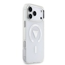 Apple iPhone 17 Pro Max Uyumlu Kılıf Guess Orjinal Lisanslı M-safe Şarj Özellikli IML Baskılı Üçgen Logolu Metal Kamera Çerçeveli Kapak - 3