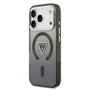 Apple iPhone 17 Pro Max Uyumlu Kılıf Guess Orjinal Lisanslı M-safe Şarj Özellikli IML Baskılı Üçgen Logolu Metal Kamera Çerçeveli Kapak - 7