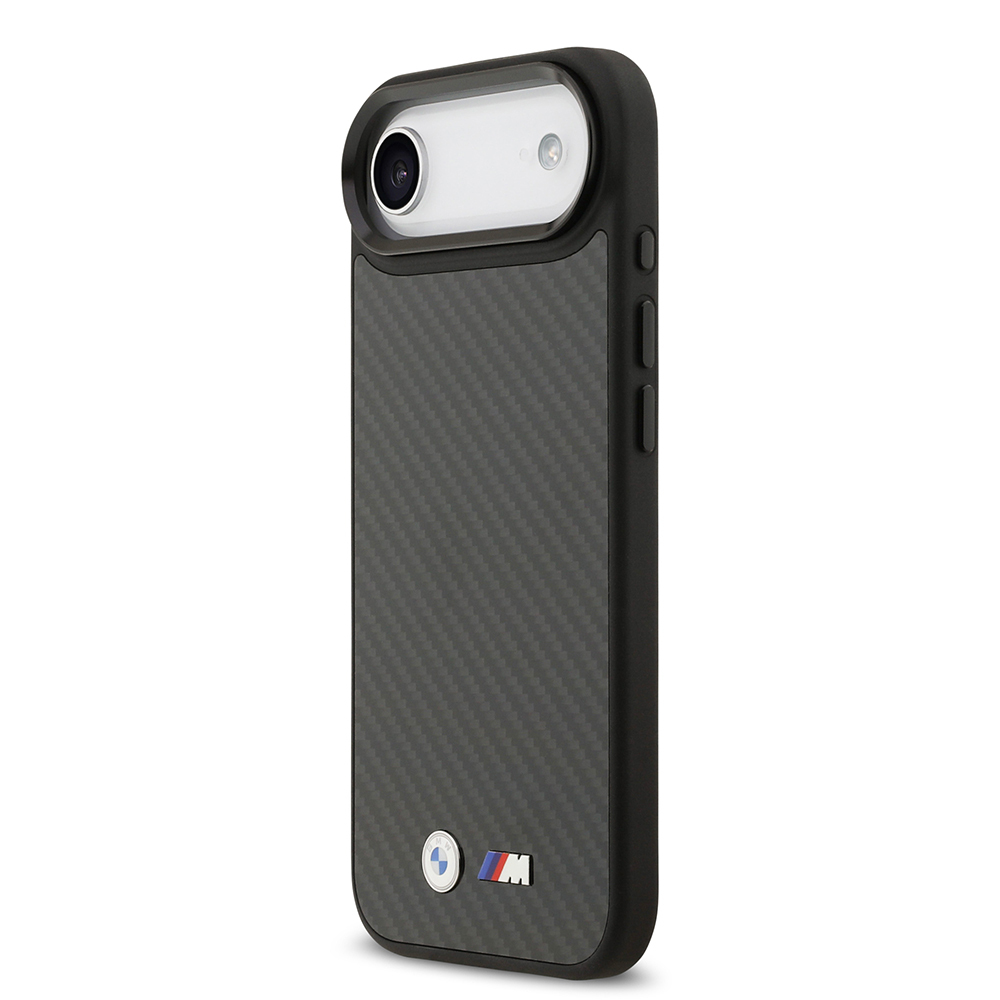 Apple iPhone 17 Air Uyumlu Kılıf BMW Orjinal Lisanslı M-safe Şarj Özellikli Karbon Fiber Metal Logolu Kevlar Kapak - 1