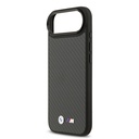 Apple iPhone 17 Air Uyumlu Kılıf BMW Orjinal Lisanslı M-safe Şarj Özellikli Karbon Fiber Metal Logolu Kevlar Kapak - 5