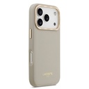 Apple iPhone 17 Pro Uyumlu Kılıf Lacoste Orjinal Lisanslı M-safe Şarj Özellikli Champs Elysees PU Deri Tasarımlı Kapak - 3