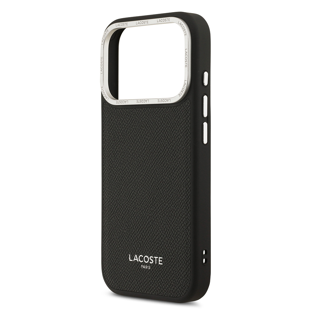Apple iPhone 17 Pro Uyumlu Kılıf Lacoste Orjinal Lisanslı M-safe Şarj Özellikli Champs Elysees PU Deri Tasarımlı Kapak - 11