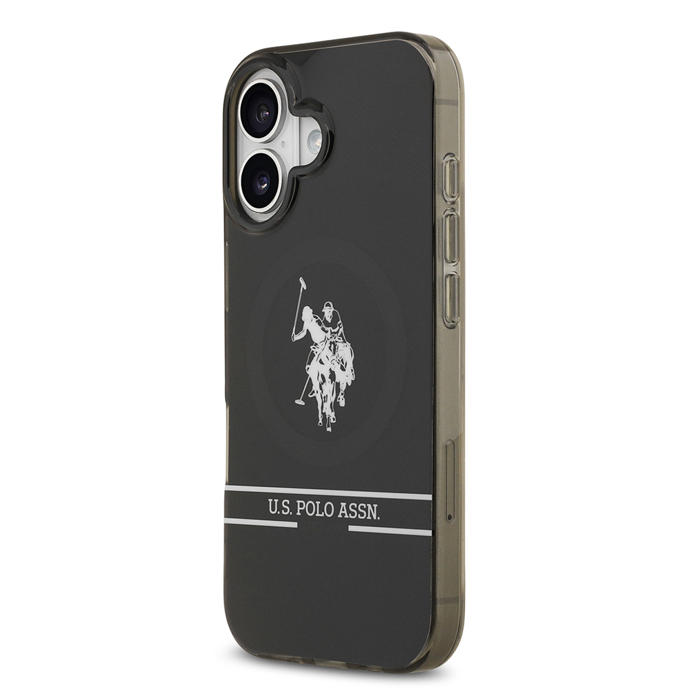 Apple iPhone 17 Uyumlu Kılıf U.S. Polo Assn. Orjinal Lisanslı M-safe Şarj Özellikli IML Double Horse Stripe Logolu Kapak - 1