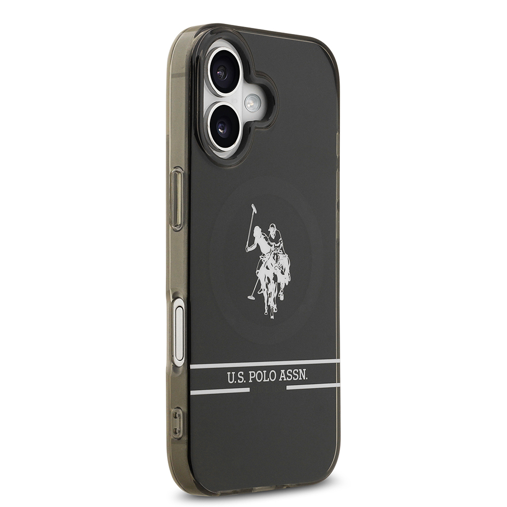 Apple iPhone 17 Uyumlu Kılıf U.S. Polo Assn. Orjinal Lisanslı M-safe Şarj Özellikli IML Double Horse Stripe Logolu Kapak - 3
