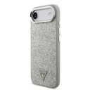 Apple iPhone 17 Air Uyumlu Kılıf Guess Orjinal Lisanslı M-safe Şarj Özellikli Metal Kamera Çerçeveli Üçgen Logolu Glitter Kapak - 1