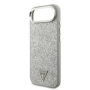 Apple iPhone 17 Air Uyumlu Kılıf Guess Orjinal Lisanslı M-safe Şarj Özellikli Metal Kamera Çerçeveli Üçgen Logolu Glitter Kapak - 5