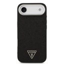 Apple iPhone 17 Air Uyumlu Kılıf Guess Orjinal Lisanslı M-safe Şarj Özellikli Metal Kamera Çerçeveli Üçgen Logolu Glitter Kapak - 20