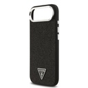 Apple iPhone 17 Air Uyumlu Kılıf Guess Orjinal Lisanslı M-safe Şarj Özellikli Metal Kamera Çerçeveli Üçgen Logolu Glitter Kapak - 23