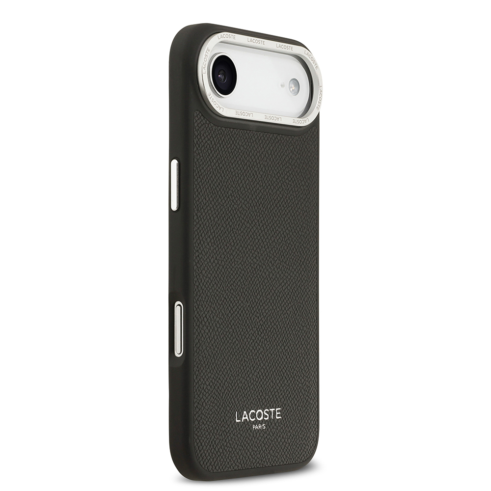 Apple iPhone 17 Air Uyumlu Kılıf Lacoste Orjinal Lisanslı M-safe Şarj Özellikli Champs Elysees PU Deri Tasarımlı Kapak - 3