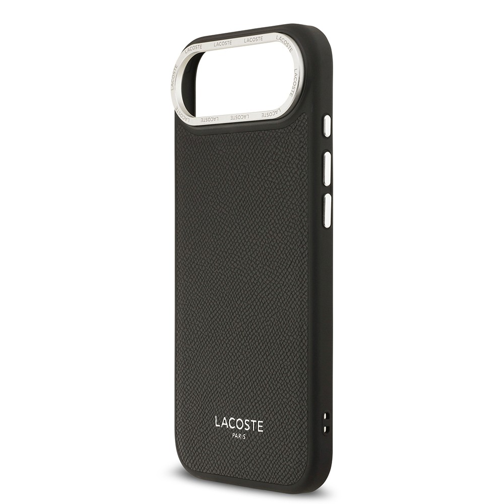 Apple iPhone 17 Air Uyumlu Kılıf Lacoste Orjinal Lisanslı M-safe Şarj Özellikli Champs Elysees PU Deri Tasarımlı Kapak - 5