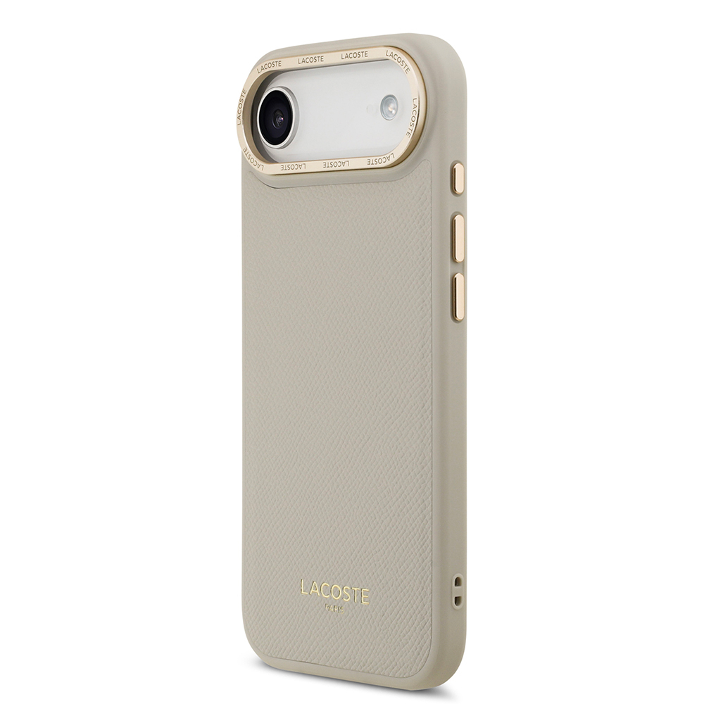Apple iPhone 17 Air Uyumlu Kılıf Lacoste Orjinal Lisanslı M-safe Şarj Özellikli Champs Elysees PU Deri Tasarımlı Kapak - 8