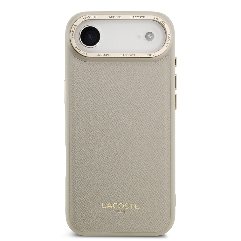 Apple iPhone 17 Air Uyumlu Kılıf Lacoste Orjinal Lisanslı M-safe Şarj Özellikli Champs Elysees PU Deri Tasarımlı Kapak - 9