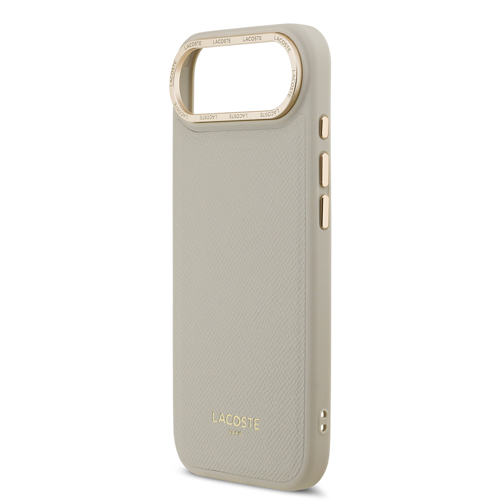 Apple iPhone 17 Air Uyumlu Kılıf Lacoste Orjinal Lisanslı M-safe Şarj Özellikli Champs Elysees PU Deri Tasarımlı Kapak - 12
