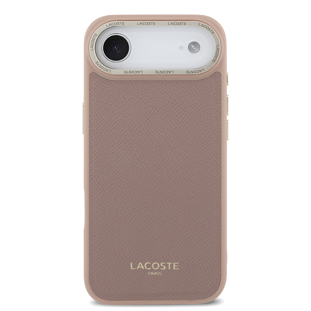 Apple iPhone 17 Air Uyumlu Kılıf Lacoste Orjinal Lisanslı M-safe Şarj Özellikli Champs Elysees PU Deri Tasarımlı Kapak - 16