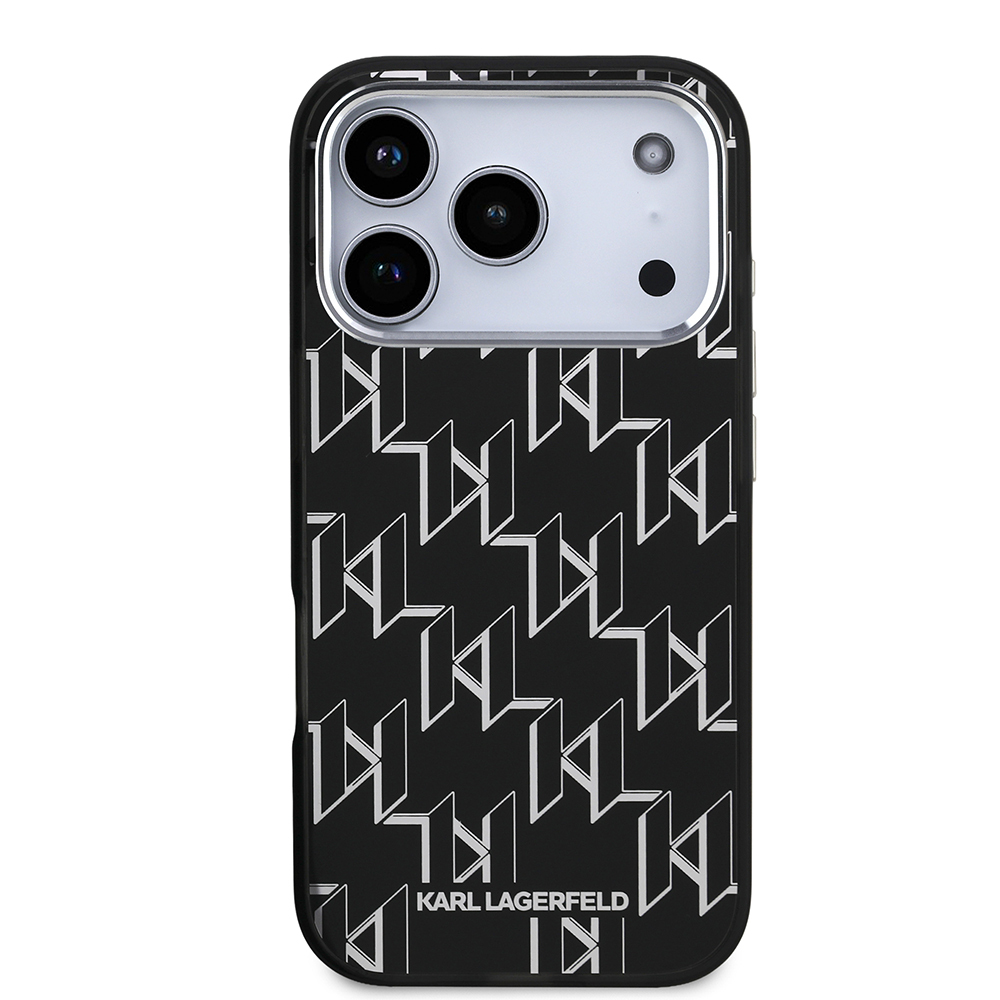 Apple iPhone 17 Pro Uyumlu Kılıf Orjinal Lisanslı M-safe Şarj Özellikli Karl Lagerfeld IML Baskılı Monogram Dizayn Kapak - 2