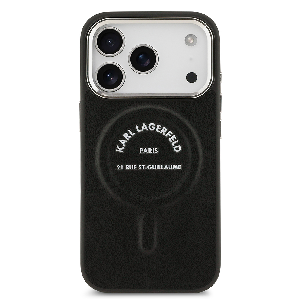 Apple iPhone 17 Pro Uyumlu Kılıf Karl Lagerfeld Orjinal Lisanslı M-safe Şarj Özellikli Metal Kamera ve Buton Tasarımlı Paris RSG PU Deri Kapak - 8
