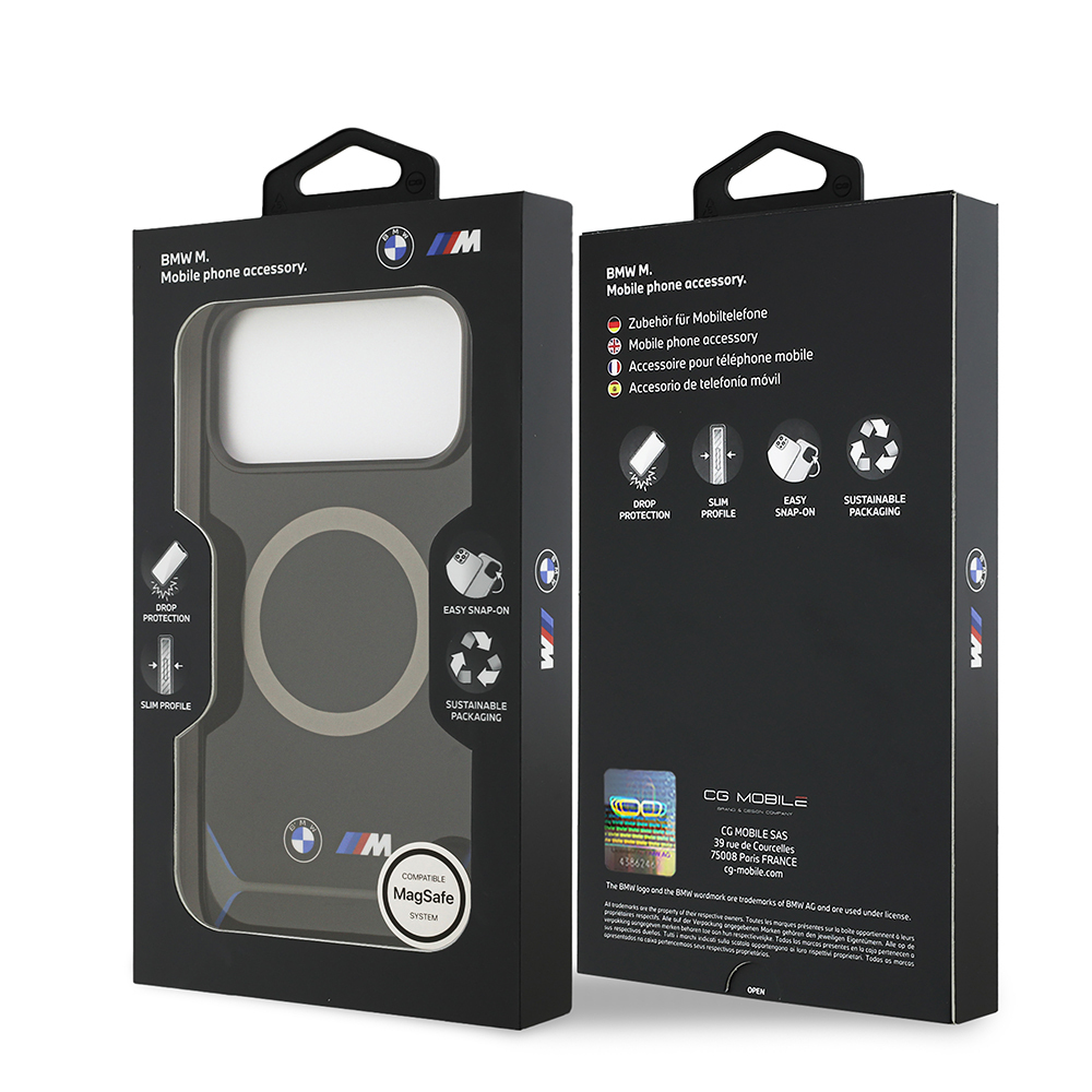 Apple iPhone 17 Pro Max Uyumlu Kılıf BMW Orjinal Lisanslı M-safe Şarj Özellikli Metal Buton Tasarımlı IML Baskılı M Dizayn Kapak - 7