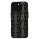 Apple iPhone 16 Pro Max Uyumlu Kılıf Lacoste Orjinal Lisanslı M-safe Şarj Özellikli Standlı PU Deri Karışık Monogram Desenli Kapak - 2