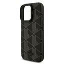 Apple iPhone 16 Pro Max Uyumlu Kılıf Lacoste Orjinal Lisanslı M-safe Şarj Özellikli Standlı PU Deri Karışık Monogram Desenli Kapak - 5