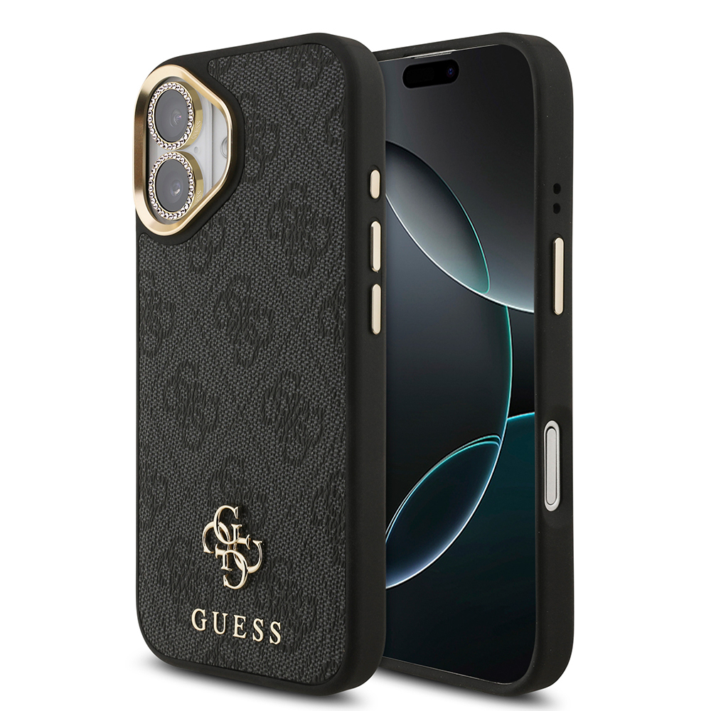 Apple iPhone 17 Uyumlu Guess Orjinal Lisanslı 4G ve Yazı Logolu Kılıf + Ekran Koruyucu + Lens Koruyucu 3in1 Aksesuar Seti - 1