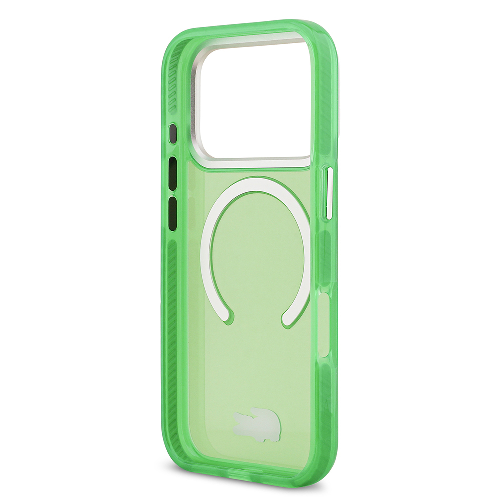 Apple iPhone 17 Pro Uyumlu Kılıf Lacoste Orjinal Lisanslı M-safe Şarj Özellikli İkonik Timsah Logolu Buzlu Kapak - 6