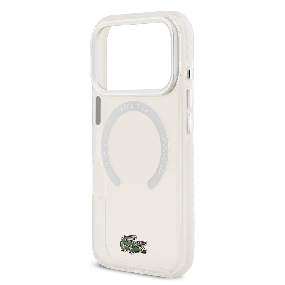 Apple iPhone 17 Pro Uyumlu Kılıf Lacoste Orjinal Lisanslı M-safe Şarj Özellikli İkonik Timsah Logolu Buzlu Kapak - 11