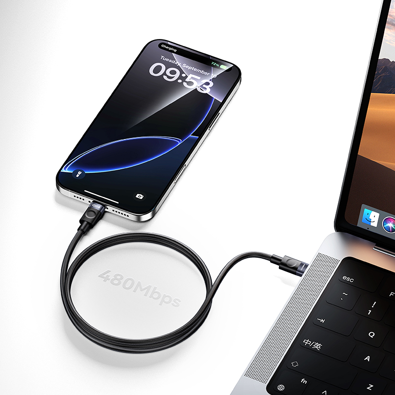 Recci RS50CC Type-C to Type-C PD Örgü Tasarımlı Hızlı Şarj Özellikli Data ve Şarj Kablosu 65W 1M - 4