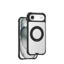Apple iPhone 17 Air Uyumlu Kılıf M-safe Şarj Özellikli Parmak Ring Standlı Airbag Tasarımlı Mutural Obsidian Serisi Kapak - 1
