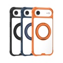 Apple iPhone 17 Air Uyumlu Kılıf M-safe Şarj Özellikli Parmak Ring Standlı Airbag Tasarımlı Mutural Obsidian Serisi Kapak - 6