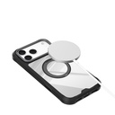 Apple iPhone 17 Pro Uyumlu Kılıf M-safe Şarj Özellikli Parmak Ring Standlı Airbag Tasarımlı Mutural Obsidian Serisi Kapak - 3