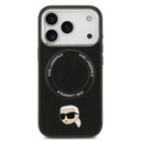 Apple iPhone 17 Pro Uyumlu Kılıf Karl Lagerfeld Orjinal Lisanslı M-safe Şarj Özellikli Metal Kamera ve Buton Tasarımlı Karl PU Deri Kapak - 2