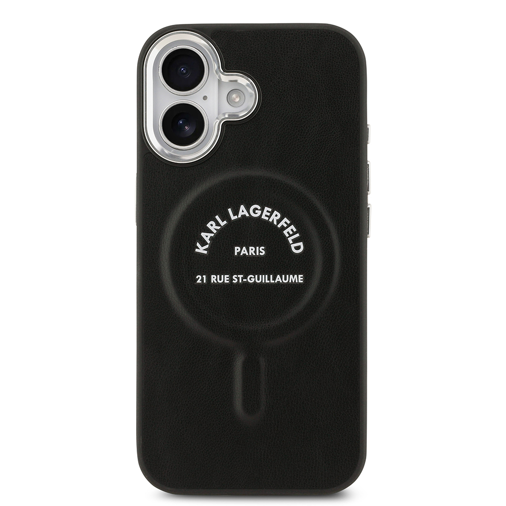 Apple iPhone 17 Uyumlu Kılıf Karl Lagerfeld Orjinal Lisanslı M-safe Şarj Özellikli Metal Kamera ve Buton Tasarımlı Paris RSG PU Deri Kapak - 2