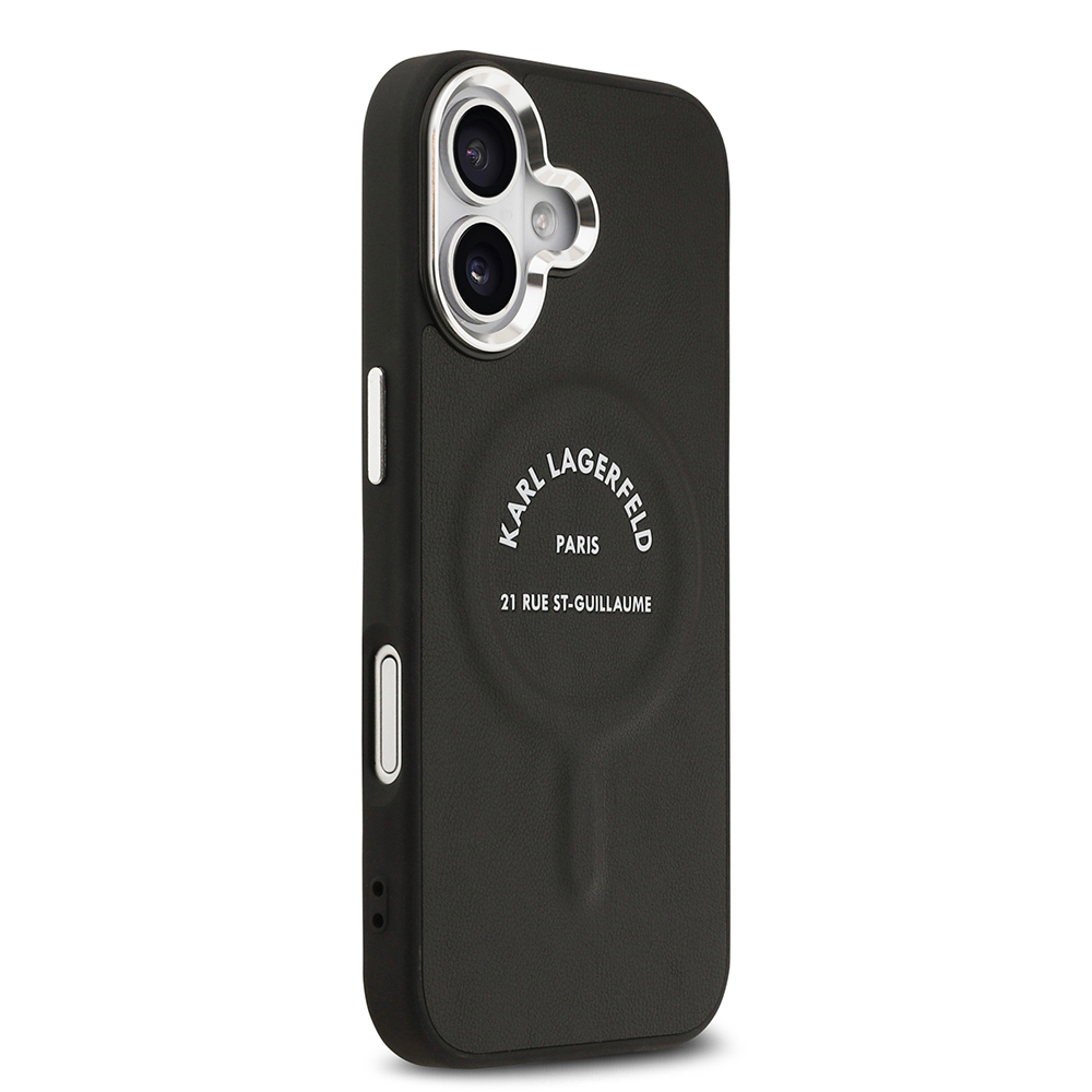 Apple iPhone 17 Uyumlu Kılıf Karl Lagerfeld Orjinal Lisanslı M-safe Şarj Özellikli Metal Kamera ve Buton Tasarımlı Paris RSG PU Deri Kapak - 3