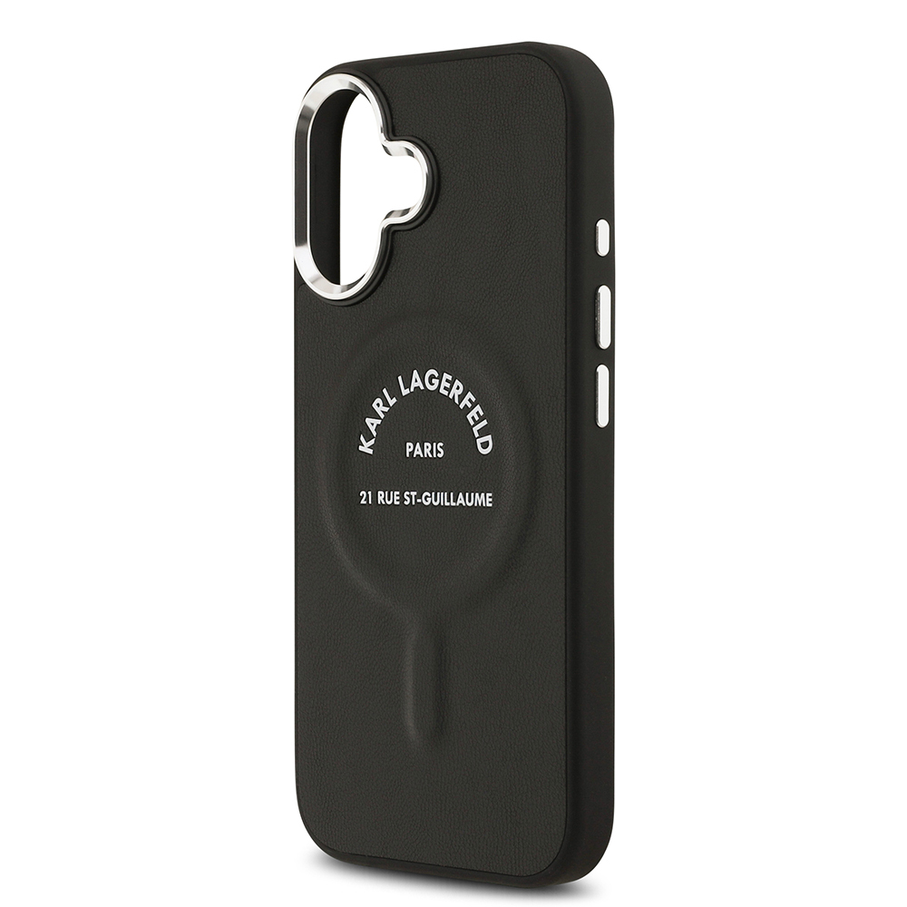 Apple iPhone 17 Uyumlu Kılıf Karl Lagerfeld Orjinal Lisanslı M-safe Şarj Özellikli Metal Kamera ve Buton Tasarımlı Paris RSG PU Deri Kapak - 5