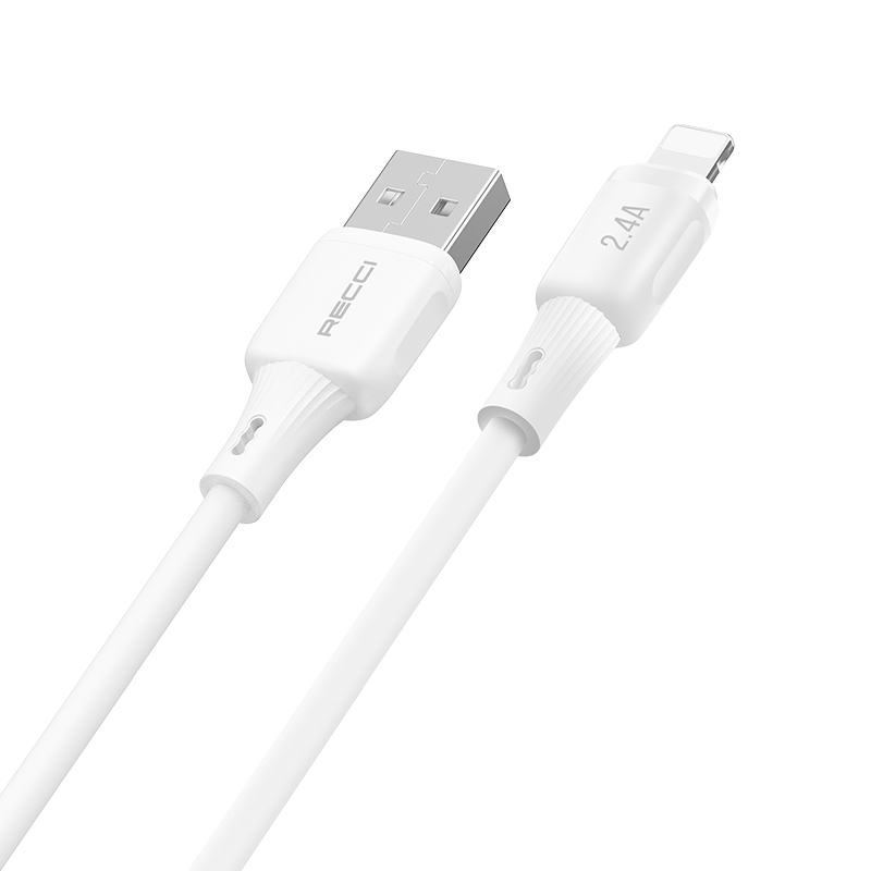 Recci RS52L USB-A to Lightning 2.4A Hızlı Şarj Özellikli Data ve Şarj Kablosu 1M - 1