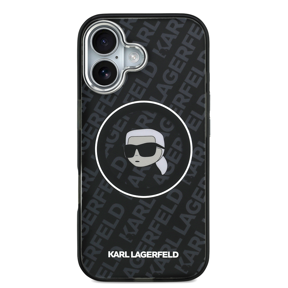 Apple iPhone 17 Uyumlu Kılıf Karl Lagerfeld Orjinal Lisanslı IML Baskılı KL Heads Kapak - 2
