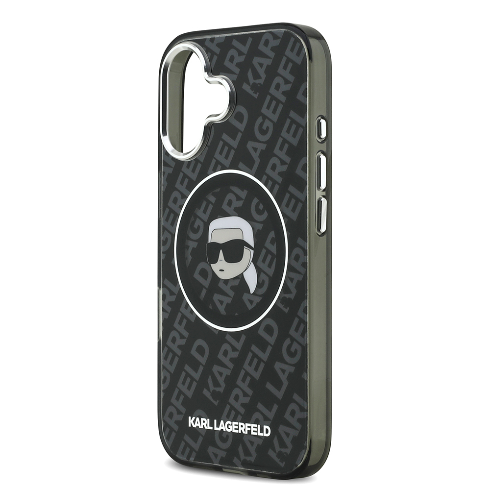 Apple iPhone 17 Uyumlu Kılıf Karl Lagerfeld Orjinal Lisanslı IML Baskılı KL Heads Kapak - 5