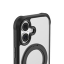 Apple iPhone 17 Uyumlu Kılıf M-safe Şarj Özellikli Parmak Ring Standlı Airbag Tasarımlı Mutural Obsidian Serisi Kapak - 2