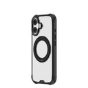 Apple iPhone 17 Uyumlu Kılıf M-safe Şarj Özellikli Parmak Ring Standlı Airbag Tasarımlı Mutural Obsidian Serisi Kapak - 3