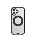 Apple iPhone 17 Uyumlu Kılıf M-safe Şarj Özellikli Parmak Ring Standlı Airbag Tasarımlı Mutural Obsidian Serisi Kapak - 4