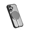 Apple iPhone 17 Uyumlu Kılıf M-safe Şarj Özellikli Parmak Ring Standlı Airbag Tasarımlı Mutural Obsidian Serisi Kapak - 5