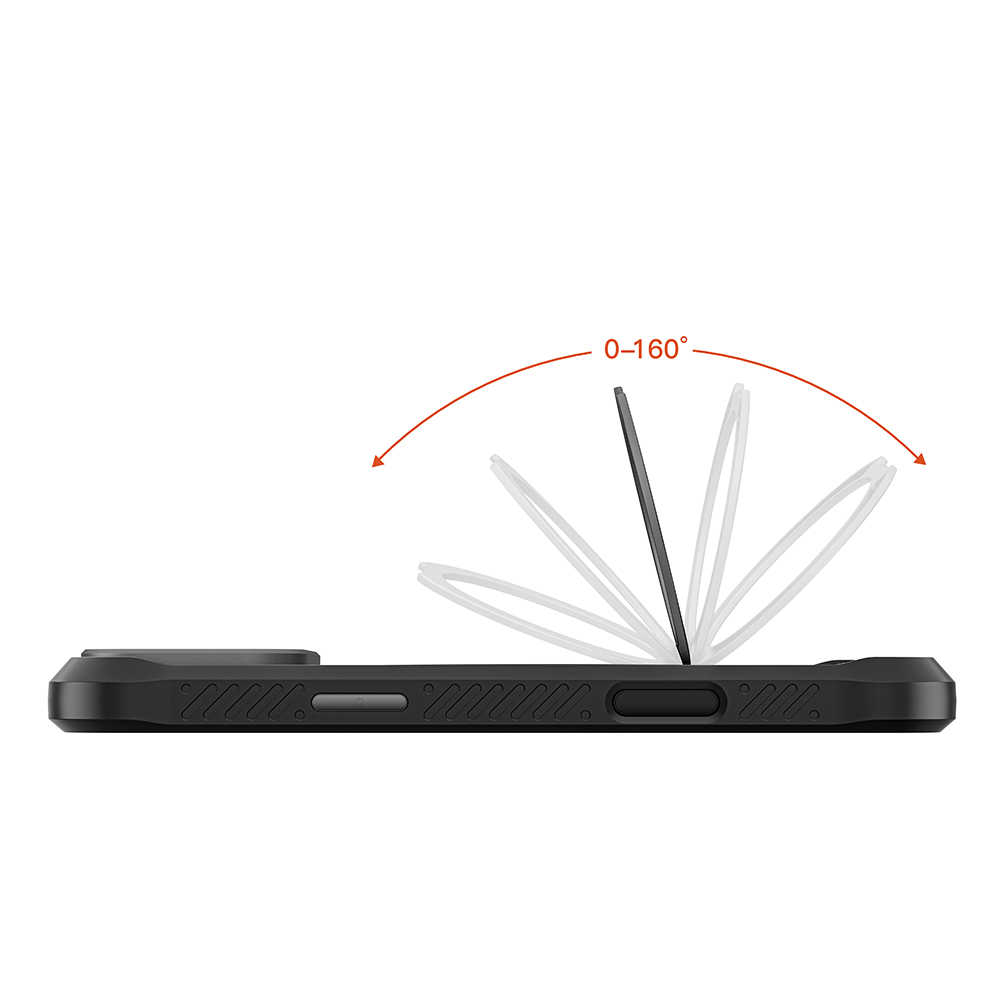 Apple iPhone 17 Pro Max Uyumlu Kılıf M-safe Şarj Özellikli Parmak Ring Standlı Airbag Tasarımlı Mutural Obsidian Serisi Kapak - 3