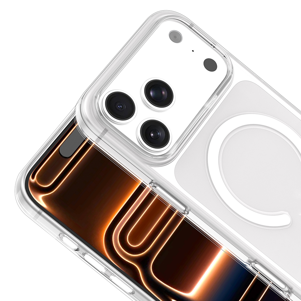 Apple iPhone 17 Pro Uyumlu Kılıf Zore Wireless Şarj Özellikli Şeffaf Orjin Kapak - 2